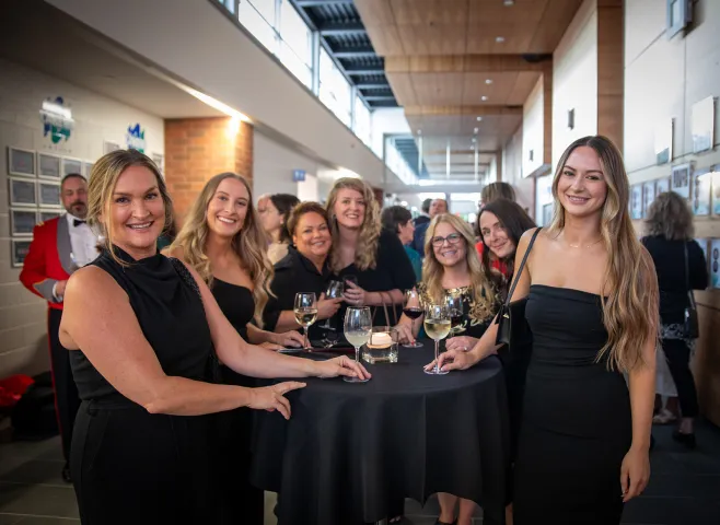 Gala attendees at cocktail hour
