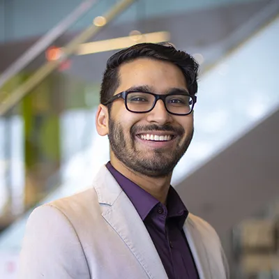 Photo of student leader Armaan Dattani 