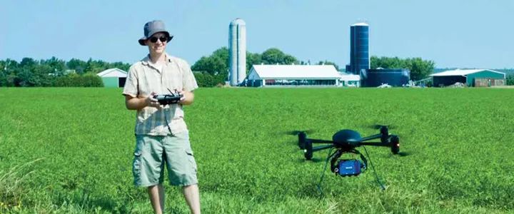 Geography : In the field with a drone