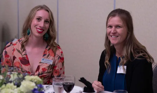 Alumni President Laurel Muldoon and Vice President Melissa MacNabb