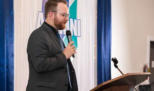Steven Smits, Manager, Alumni and Advancement, welcome guests