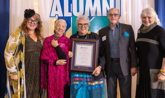 Dr. Joyce Helmer with supporters