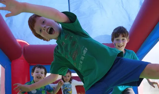 Bouncy castle fun at Homecoming