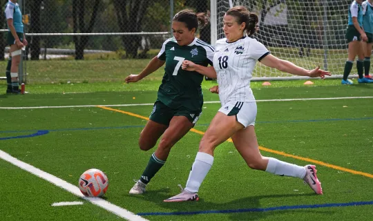 Lakers women's soccer game vs Trent University during Homecoming weekend