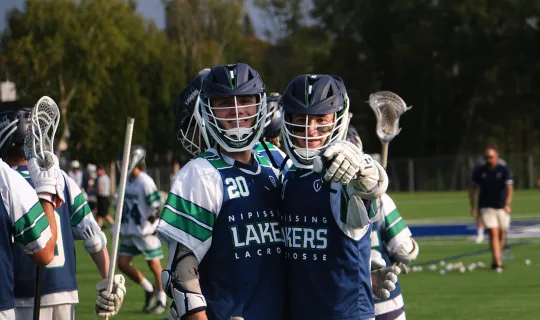 Lakers men's lacrosse vs Laurentian University during Homecoming weekend