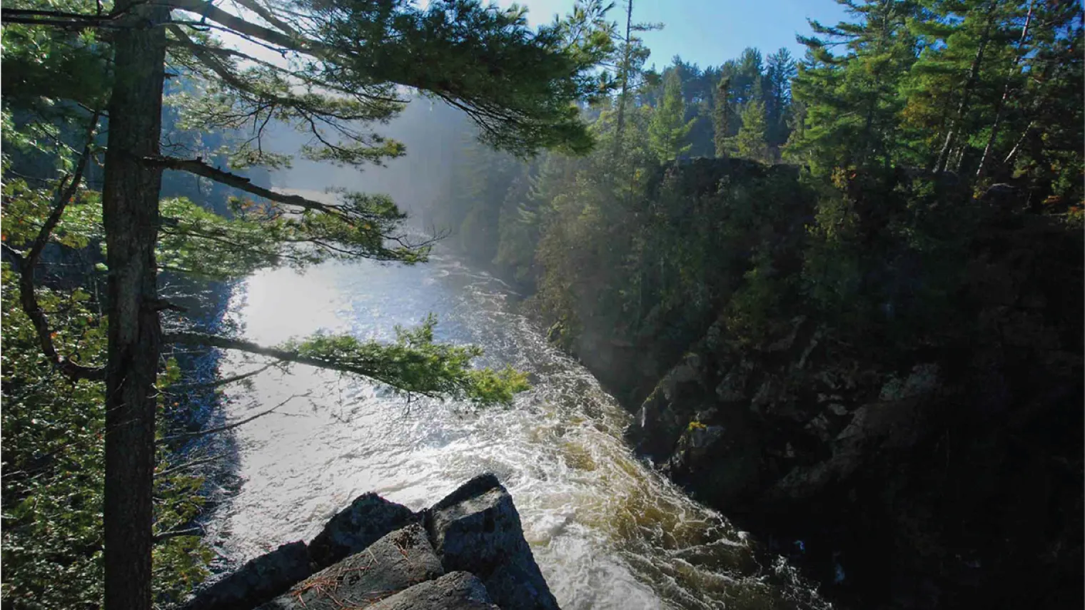 View from top of rock in Mattawa River Provincial Park