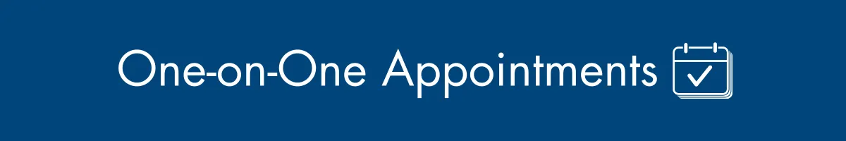 One-on-One Appointments Banner