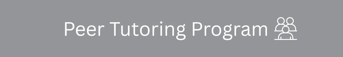 Peer Tutoring Program Banner