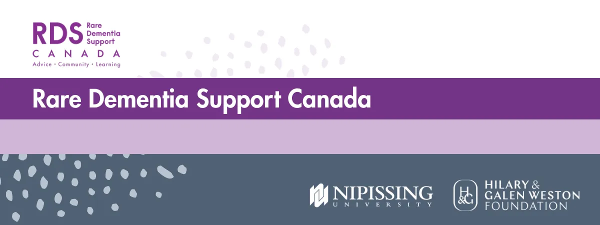RDS Canada Banner that reads "Rare Dementia Support Canada"