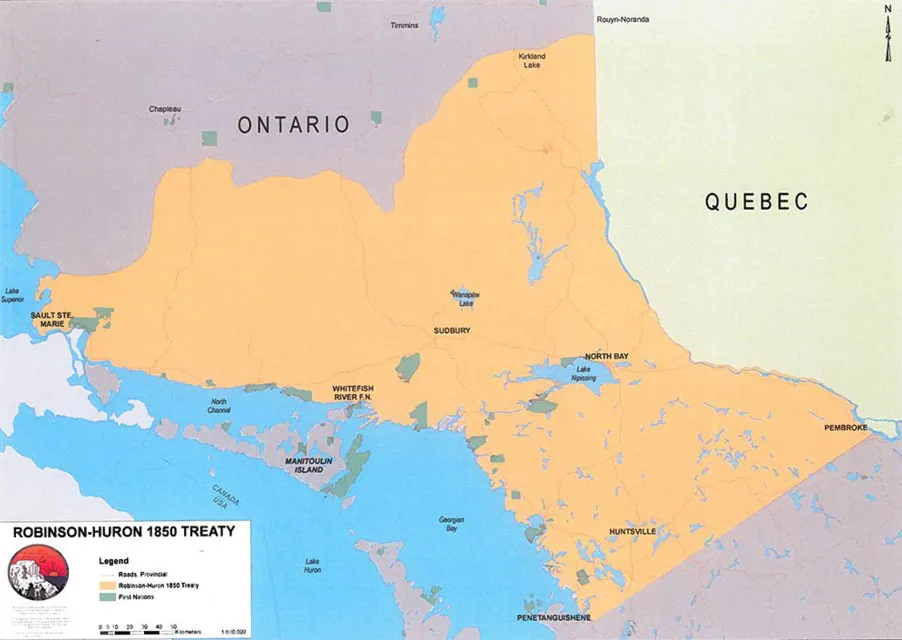 Robinson-Huron treaty area map