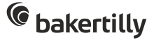 Black Bakertilly logo on a white background