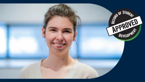 Banner image of Desire's headshot next to the RSD logo