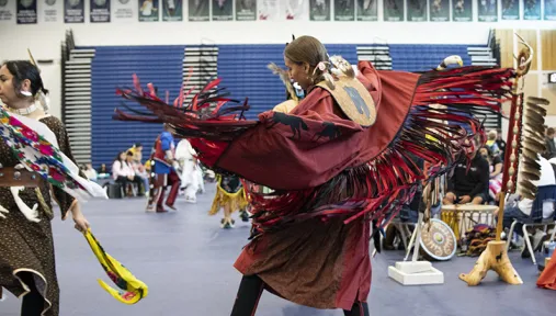 Dancers performing at Welcome Pow Wow